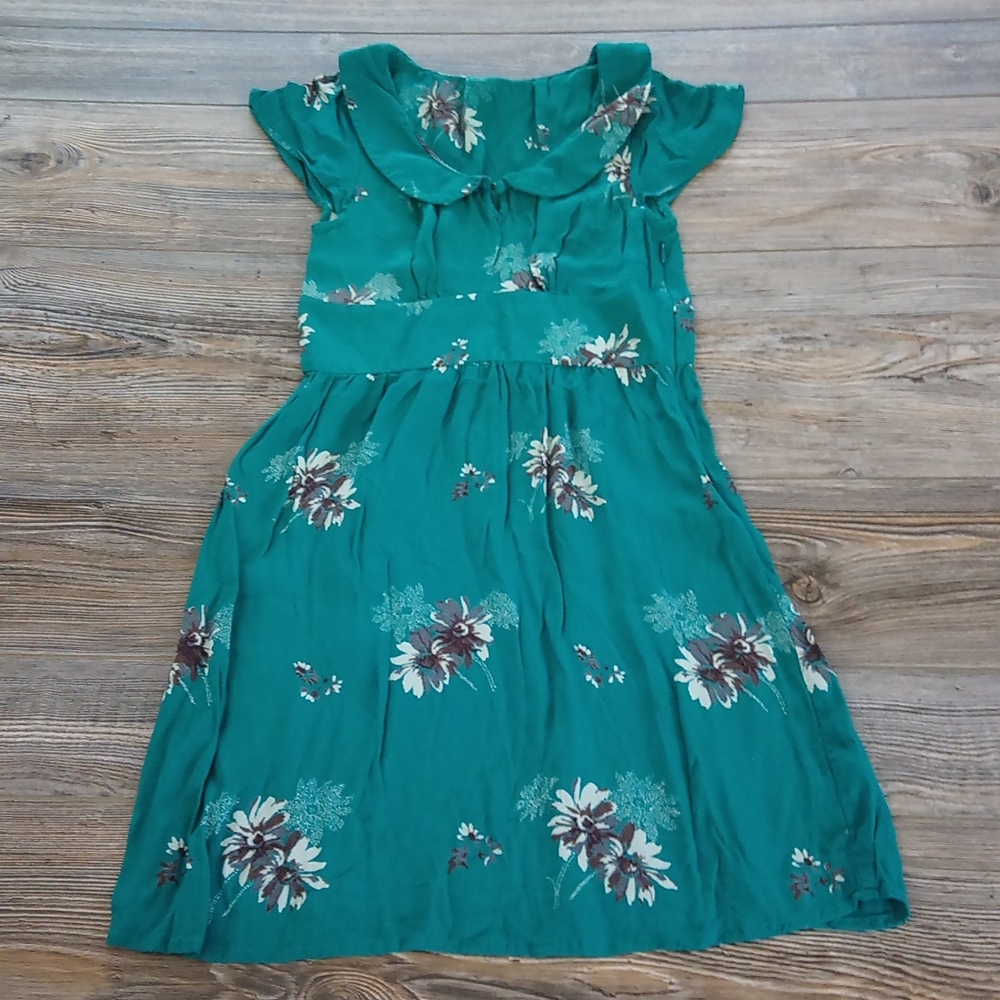 American Eagle Outfitters Teal Floral Dress